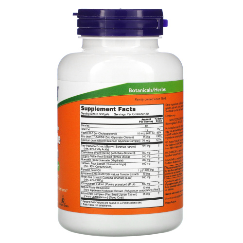 Prostate Health (Поддержка Простаты) 90 желатиновых капсул (Now Foods) фото 2