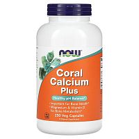 Coral Calcium Plus Magnesium, D3 (Коралловый кальций плюс Магний, Д3) 250 вег капс (Now Foods)