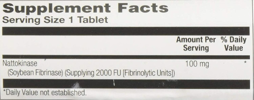 Nattokinase 100 мг (Наттокиназа) 30 таблеток (KAL) фото 3