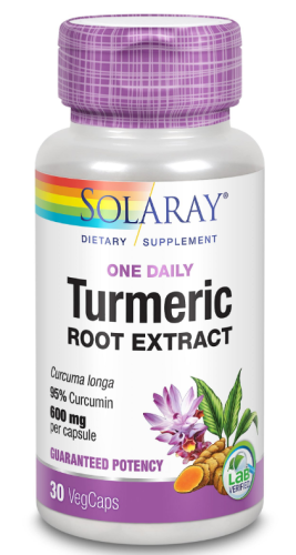 Turmeric Root Extract 600 mg (Экстракт из Корня Куркумы 600 мг) 30 вег капсул (Solaray) фото 3