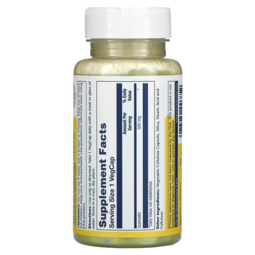 Quercetin 500 mg (Кверцетин 500 мг) 90 вег капсул (Solaray) фото 3