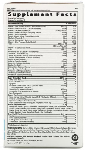 Multivitamin Ultra Mega for Women 180 таблеток (GNC) фото 2