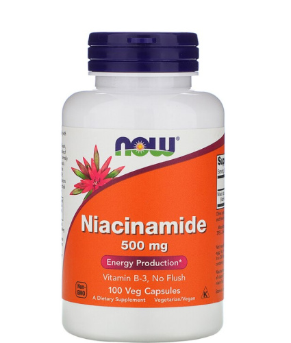 Niacinamide 500 мг (Ниацинамид) 100 вег капсул (Now Foods)