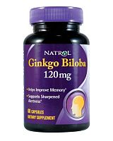 Ginkgo Biloba (Гинкго Билоба) 120 мг 60 капсул (Natrol)