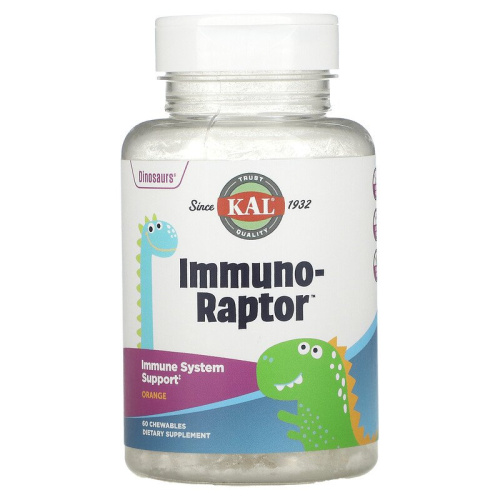 Immuno-Raptor (комплекс для поддержки иммунитета, со вкусом апельсина) 60 жевательных таблеток (KAL)