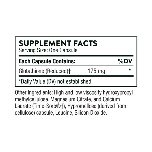 Glutathione-SR 175 mg (Глутатион 175 мг) 60 капсул (годен до 05.26) (Thorne Reserch) фото 2