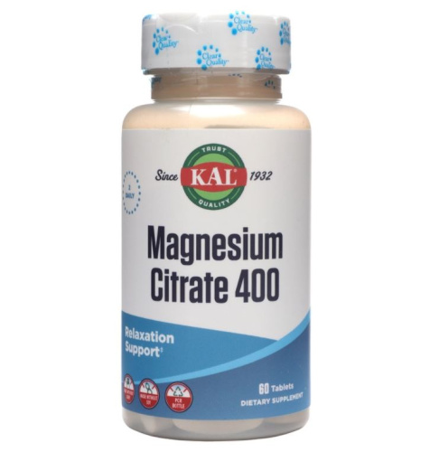 Magnesium Citrate 400 мг (Цитрат магния) 60 таблеток (KAL)