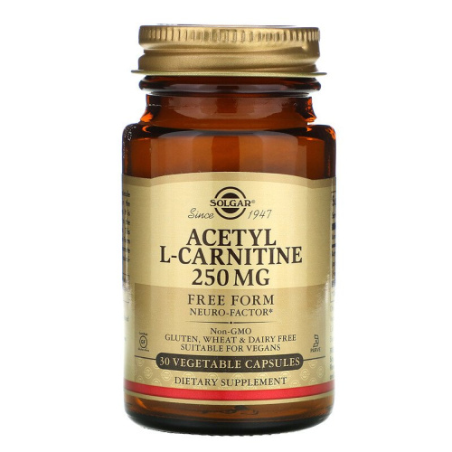 Acetyl-L-Carnitine 250 мг (Ацетил L-Карнитин) 30 капсул (Solgar)