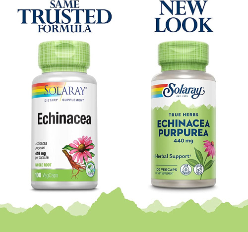 Echinacea Purpurea 440 mg (Корень Эхинацеи Пурпурной 440 мг) 100 вег капсул (Solaray) фото 4