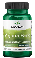Arjuna Bark (Кора Арджуны - Стандартизированная) 500 мг 60 капсул (Swanson)