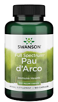 Full Spectrum Pau d'Arco (пау д'арко) 500 мг 100 капсул (Swanson)
