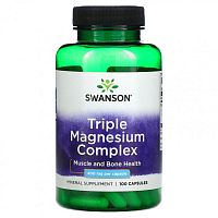 Triple Magnesium Complex 400 мг 100 капсул (Swanson)