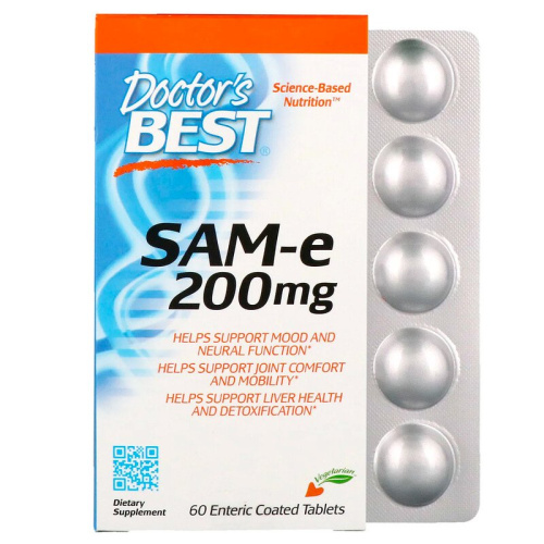 SAM-e 200 мг 60 таблеток (Doctor's Best)