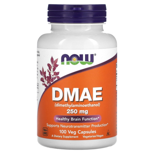 DMAE 250 мг (Диметиламиноэтанол) 100 вег капсул (Now Foods)