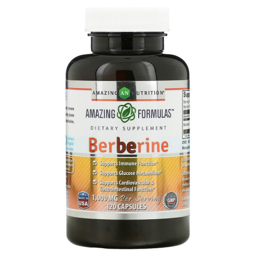 Berberine (Берберин) 500 мг 120 капсул (Amazing Nutrition) фото 2