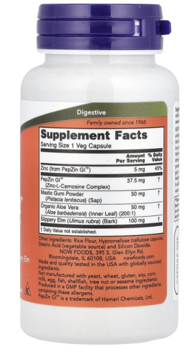 Gastro Comfort with PepZin GI, 60 вег капсул (Now Foods)