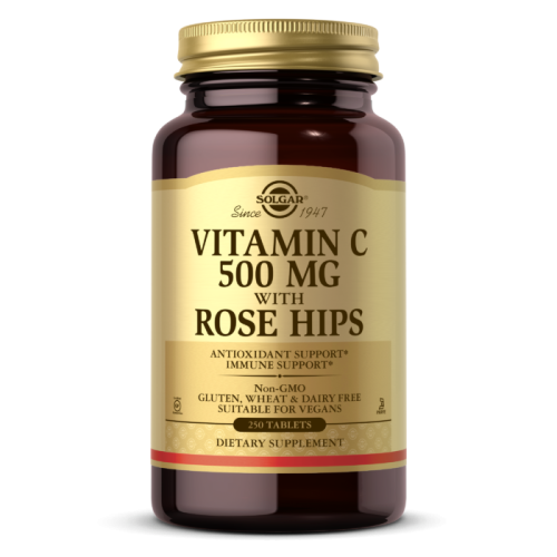 Vitamin C 500 мг with Rose Hips (витамин C с плодами шиповника) 250 таблеток (Solgar)