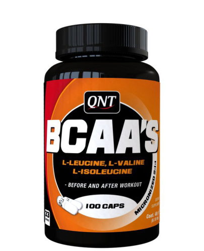 BCAA 100 капсул (QNT) фото 3