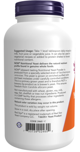Nutritional Yeast Powder (Пищевые дрожжи в порошке) 284 г (Now Foods) фото 4