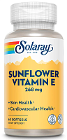 Sunflower Vitamin E 268 mg 400 IU (Витамин Е 268 мг 400 МЕ) 60 мягких капсул (Solaray)