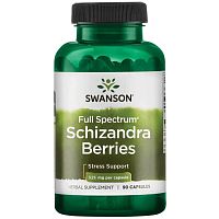 Schizandra Berries 525 mg Full Spectrum (Ягоды Лимонника 525 мг) 90 капсул (Swanson)