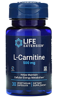 L-Carnitine 500 мг (L-Карнитин) 30 вег капс (Life Extension)