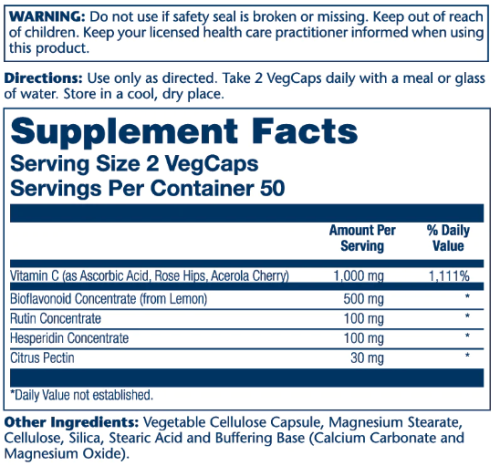 Super Bio Vitamin C 1000 mg TR (Витамин С 1000 мг медленного высвобождения) 100 вег капс (Solaray) фото 3