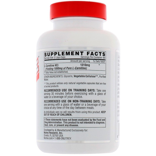 Lipo-6 Carnitine (Л-Карнитин) 120 капсул фото 2