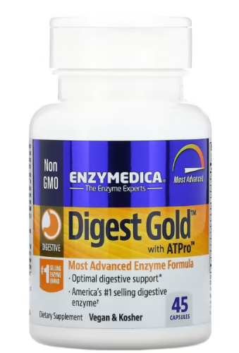 Digest Gold with ATPro (Пищеварительные ферменты) 45 капсул (Enzymedica)