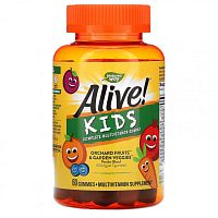 Alive! Kids (комплекс мультивитаминов для детей) вишня, апельсин и виноград 60 жев. (Nature's Way)