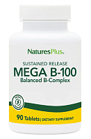 Mega B-100 SR (сбалансированный комплекс витаминов B) 90 таблеток (NaturesPlus)