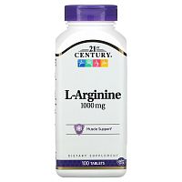 L-Arginine (L-аргинин) 1000 мг 100 таблеток (21st Century)
