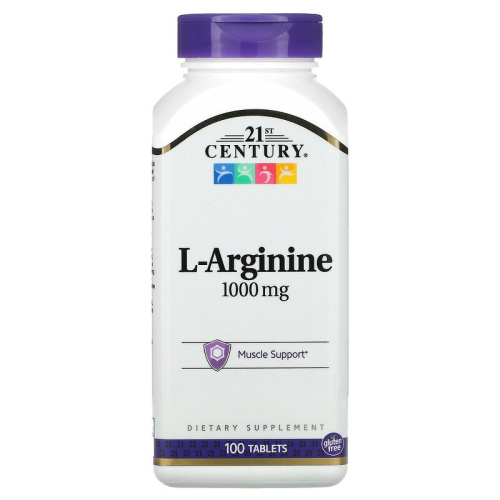 L-Arginine (L-аргинин) 1000 мг 100 таблеток (21st Century)