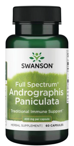 Full Spectrum Andrographis Paniculata (Андрографис метельчатый) 400 мг 60 капсул (Swanson)