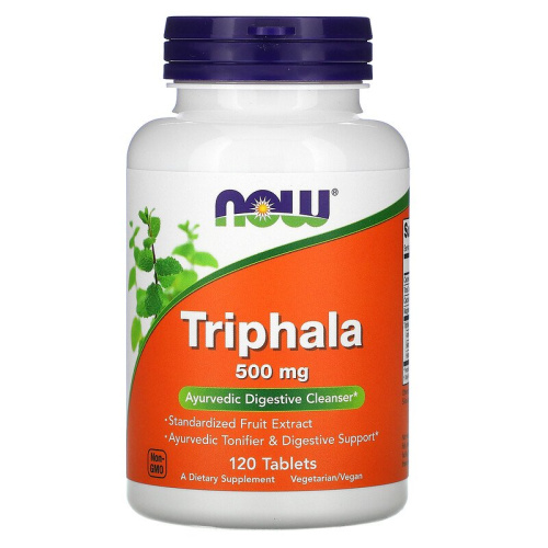 Triphala 500 мг (трифала) 120 таблеток (Now Foods)