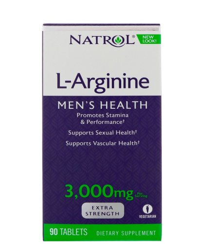 L-Arginine 3000 mg - 90 таблеток (Natrol) фото 3