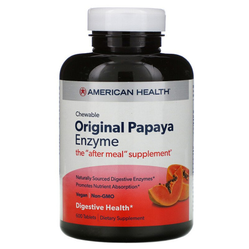 Original Papaya Enzyme (Ферменты Папайи) 600 таблеток (American Health)