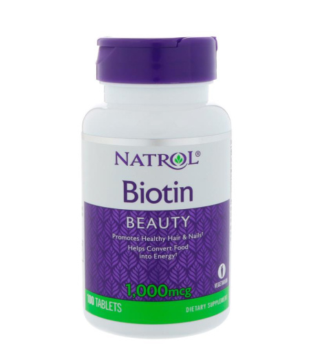 Витамин H(Biotin) 1000 мкг 100 таблеток (Natrol) фото 2
