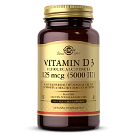 Vitamin D3 (Витамин Д3) 125 мкг (5000 IU) 240 вегетарианских капсул (Solgar)