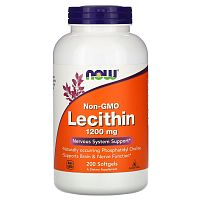 Lecithin 1200 мг (Лецитин) 200 капсул (Now Foods)