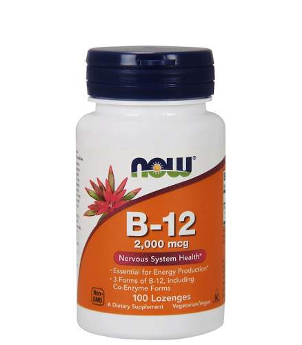 Vitamin B-12 2000 мкг (Витамин Б12) 100 леденцов (Now Foods)