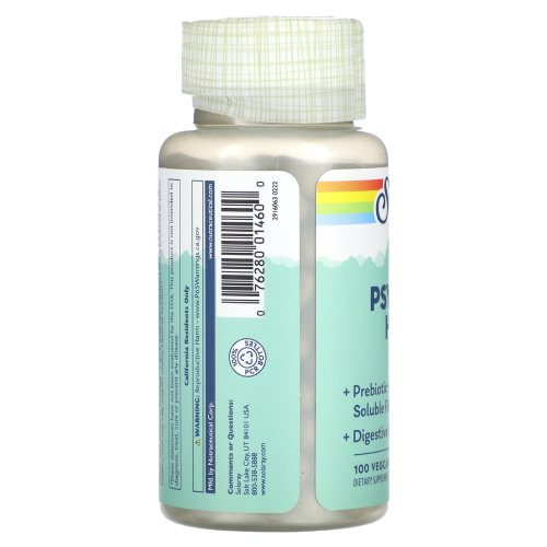 Psyllium Husk 525 mg (Шелуха семян подорожника 525 мг) 100 вег капсул (Solaray) фото 5