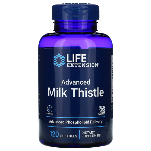 Milk Thistle Advanced 760 мг (Экстракт Расторопши с Фосфолипидами) 120 мяг. капсул (Life Extension)