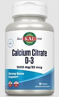 Calcium Citrate D-3 1000 мг 90 таблеток (KAL)