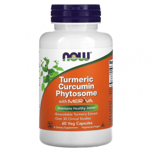 Curcumin Phytosome 500 мг ( Фитосомы Куркумина) 60 вег капсул (Now Foods)