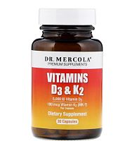 Vitamins D3 & K2 (Витамины D3 и K2) 30 капсул (Dr. Mercola)
