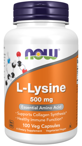 L-Lysine 500 mg (L-Лизин 500 мг) 100 вег капсул (Now Foods)