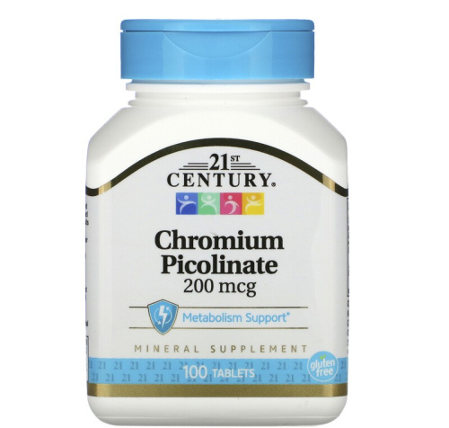 Пиколинат хрома 200 мкг 100 таблеток (21st Century)