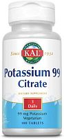 Potassium Citrate 99 мг (Цитрат калия) 100 таблеток (KAL)