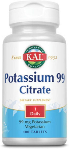 Potassium Citrate 99 мг (Цитрат калия) 100 таблеток (KAL)